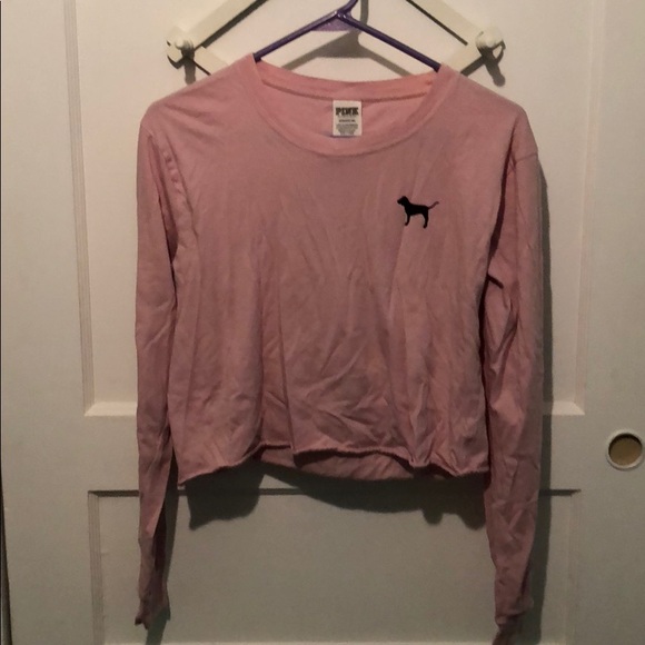 Pink by VS long sleeve crop tee - Picture 2 of 3